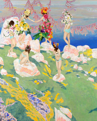 はじめまして　　　アクリル・油彩・綿布・パネル   1620×1303/ Nice to meet you, Acrylic,Oil,cotton and panel