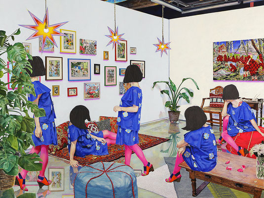 "THIS IS NOT MY LIFE #2" 130.3 x 97.0cm Acrylic on cotton 