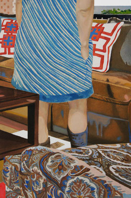 北欧風の　　　アクリル・油彩・綿布・パネル   410×273