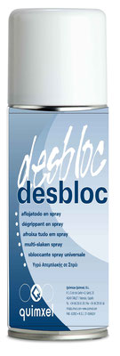 DESBLOC. Aditivo lubricante de gran eficacia. Posee antioxidantes, protegiendo las piezas aplicadas contra la formación del óxido. No contiene petróleo. Aplicable en componentes eléctricos (motores, etc.) por su buen comportamiento dieléctrico.