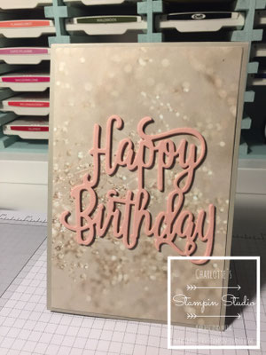 Stampin Up! Geburtstagskarte, Happy Birthday thinlits