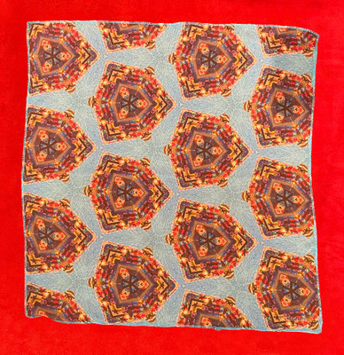 Motiv 9: Print auf Chiffon, 100% recyceltes PET, 40 x 40