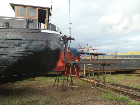 Einbau des Ruders © Günther B.