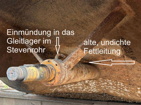 Alte, undichte Fettleitung (© 17.06.2026 Günther B.)
