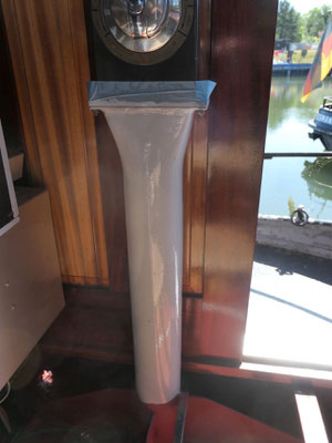 Säule Maschinentelegraf grau lackiert (© 26.05.2024 Günther B.)