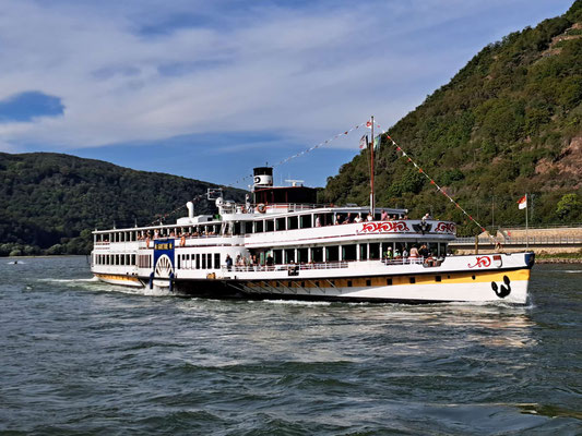 Fahrgastschiff GOETHE (Baujahr 1913) der Köln-Düsseldorfer Deutsche Rheinschiffahrt KD (© Andy R. 20.09.2025)