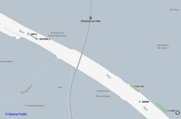 Schleppfahrt Schutzhafen - Werft (© 15.06.2026 MarineTraffic)