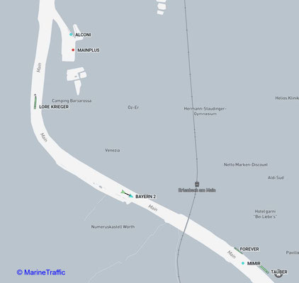 Schleppfahrt Schutzhafen - Werft (© 15.06.2026 MarineTraffic)