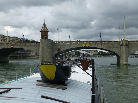 Basel, Mittlere Brücke mit Käppelijoch (Rhein) 05.08.2016 12:11 © p-m