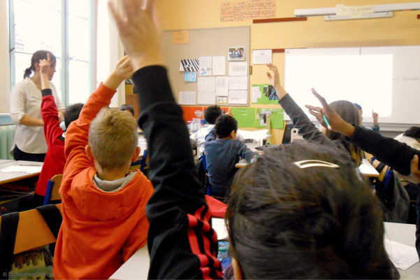 Après la sortie, en classe