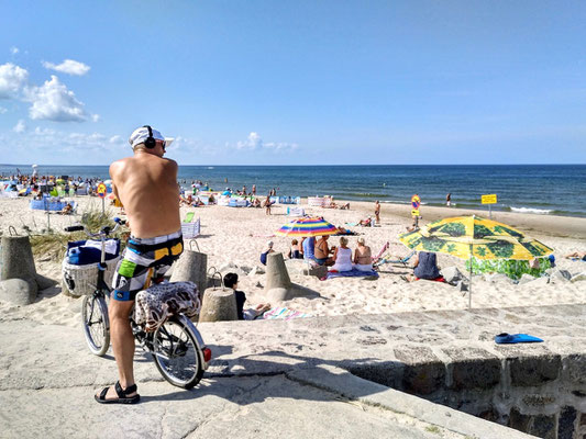 Strand von Darlowko, nicht nur wir betrachten ihn von oben