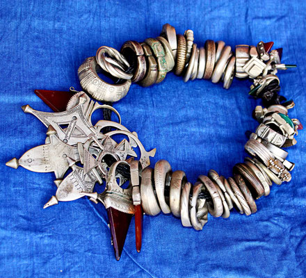 Collection of Tuareg rings and pendants
