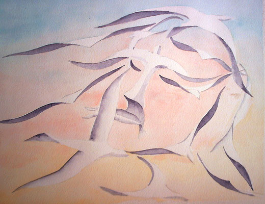 Surréalisme, esquisse en vu d'un proget de peinture a l'huile