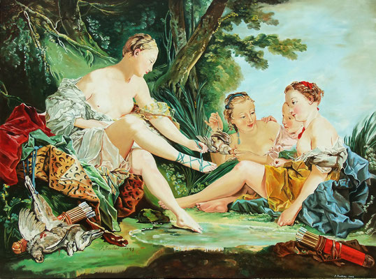 François Boucher- Diane au retour de la chasse : 130 cm x 97 cm: vendu