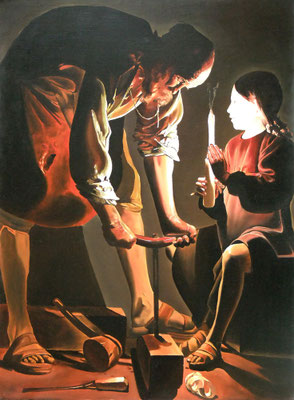 Jeorges Delatour- St Joseph charpentier: 130 cm x 97 cm