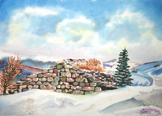 Buron sous la neige