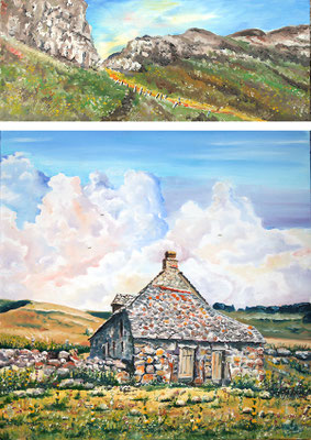 Buron d'Impramau-huile sur toile 3d: 72 cm x 50 cm