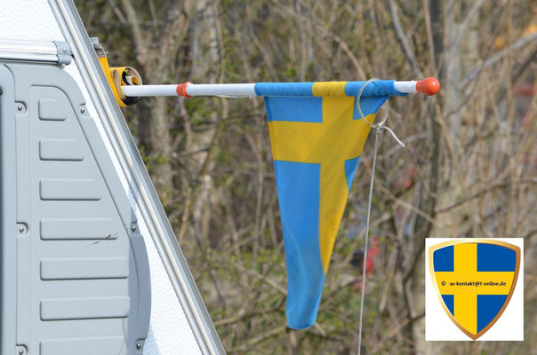 Schwedenflagge im Sturm ...