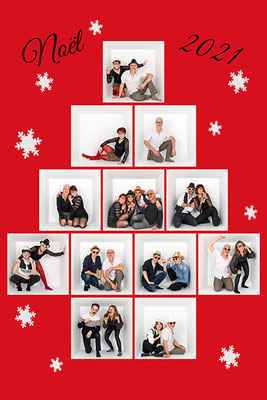 Photos Famille Noël Montage 12 photos