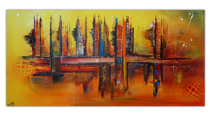 Nevada Skyline Abstrakte Malerei Kunst Bild Gemalde Burgstaller