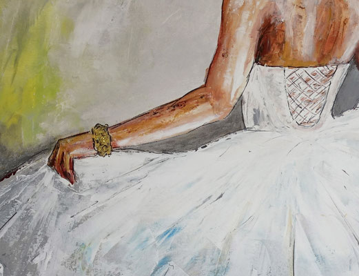 Goldenes Armband Wandbild Braut Brautkleid Kunst Bild - Burgstaller