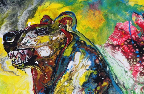 Bulle und Bär Börse Stier Abstraktes Bilder Leinwand Wandbild Kunst XXXL 3406A