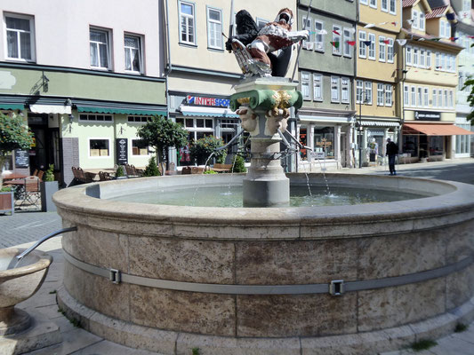Bad Langensalza, Markt + Rathaus + Brunnen