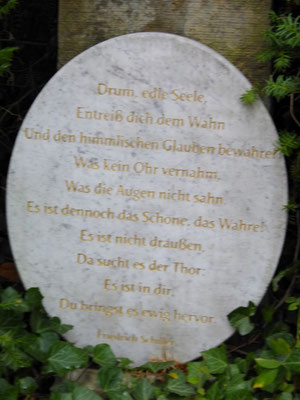 Jena, Schillers Gartenhaus, Gedicht