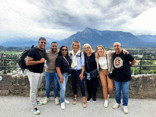 Visitas guiadas em Salzburgo com fortaleza Hohensalzburg.