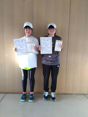 春季中学生以下女子ダブルス　第２位