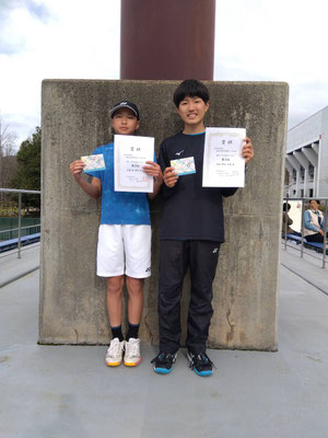 R8 中学生男子ダブルス　第３位