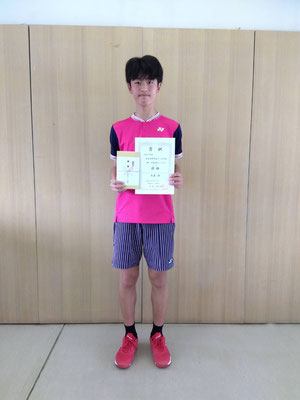 R7 春季中学生男子シングルス　優勝
