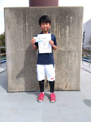 R8 春季小学生男子シングルス　第３位