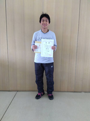 R7 春季中学生男子シングルス　第３位