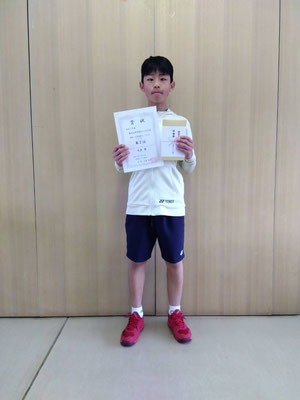 R7 春季小学生男子シングルス　第２位