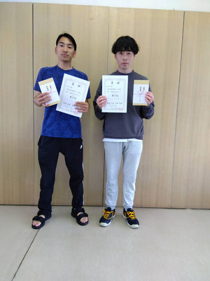 春季男子ダブルス Aクラス 優勝 準優勝