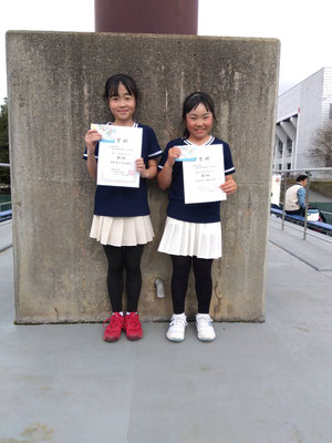 R8 中学生女子ダブルス　第３位