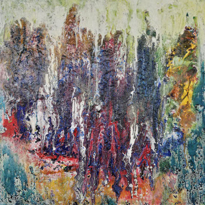 Farbenspiele der Natur/ Tropfsteinhöhle   50x50 /4   