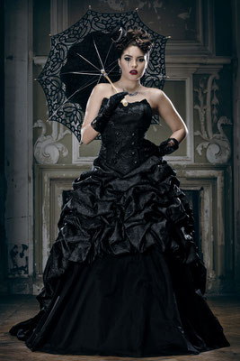 Extravagante Brautmode, schwarze Brautkleider, schwarz ...
