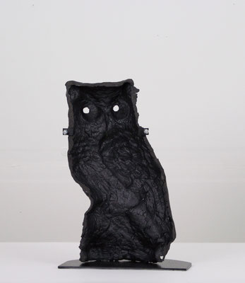 untitled (night), 2020 ceramic enamel and painted iron, 40x28x17.5 cm