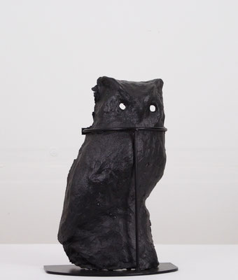 untitled (night), 2020 ceramic enamel and painted iron, 40x28x17.5 cm