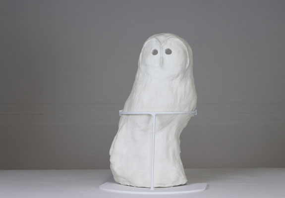 untitled (snow), 2020, porcelain enamel and painted iron, 40x28x17.5 cm