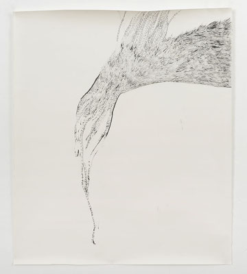 Metamorphose, Tusche auf Papier, 130 x 113 cm