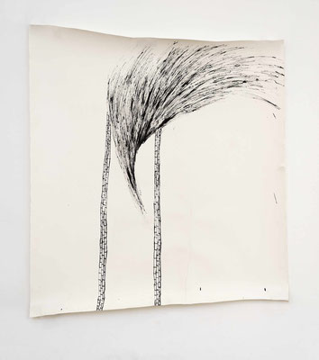 Frust, Tusche auf Aquarellpapier, 131 x 114,5 cm  