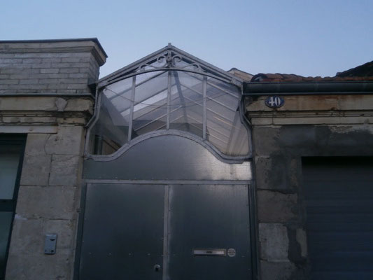 Création de vitraux  sur verrière Bordeaux 2016 Avant