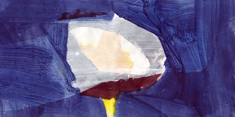 Mond, Mischtechnik auf Papier, 20cm x 40cm, 2005