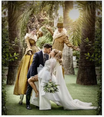 contratar performances de flores para la boda en Huelva