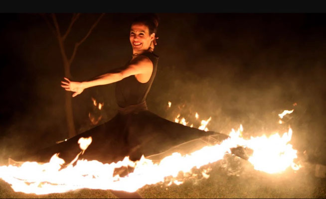 espectáculo de fuego Cadiz