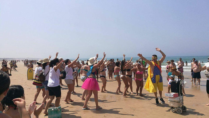 gymkhanas en la playa de Chiclana