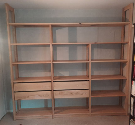 bibliotheque bois sur mesure vendee